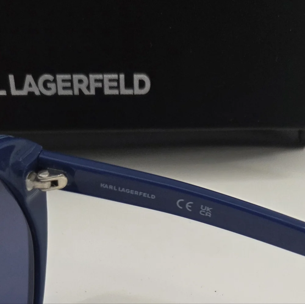 Karl Lagerfeld KL6103S Blue Cat Eye Sunglasses NWT w/ Case Retro Designer UV